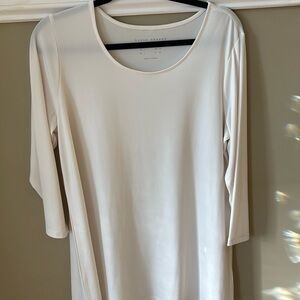 Susan graver off white top size large